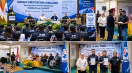 Pelantikan DPC Sampang dan Pamekasan sekaligus pelatihan jurnalis yang digelar KWI di Hotel Sahid, Surabaya, Minggu (27/9/2026) Foto: Istimewa.