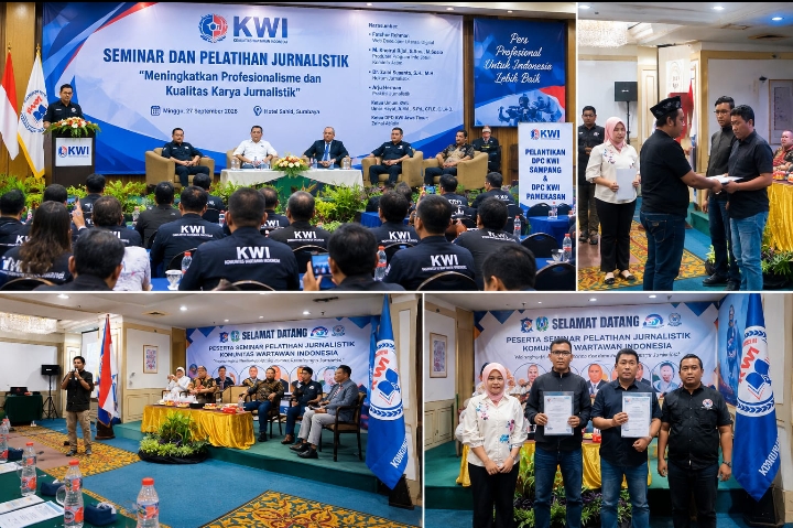 Pelantikan DPC Sampang dan Pamekasan sekaligus pelatihan jurnalis yang digelar KWI di Hotel Sahid, Surabaya, Minggu (27/9/2026) Foto: Istimewa.