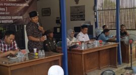 Keterangan foto. Ketua BPD Banyumas ketika menyampaikan aspirasi dari masyarakat.Sumber gambar: Wirno